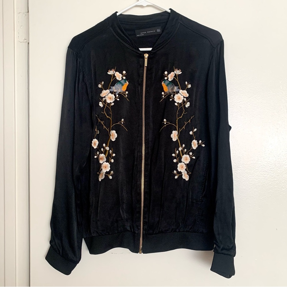 Zara Floral Embroidered Jacket